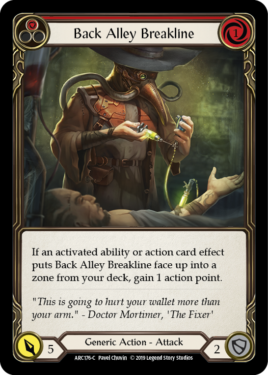 Back Alley Breakline (Red) [ARC176-C] (Arcane Rising)  1st Edition Rainbow Foil | Card Citadel