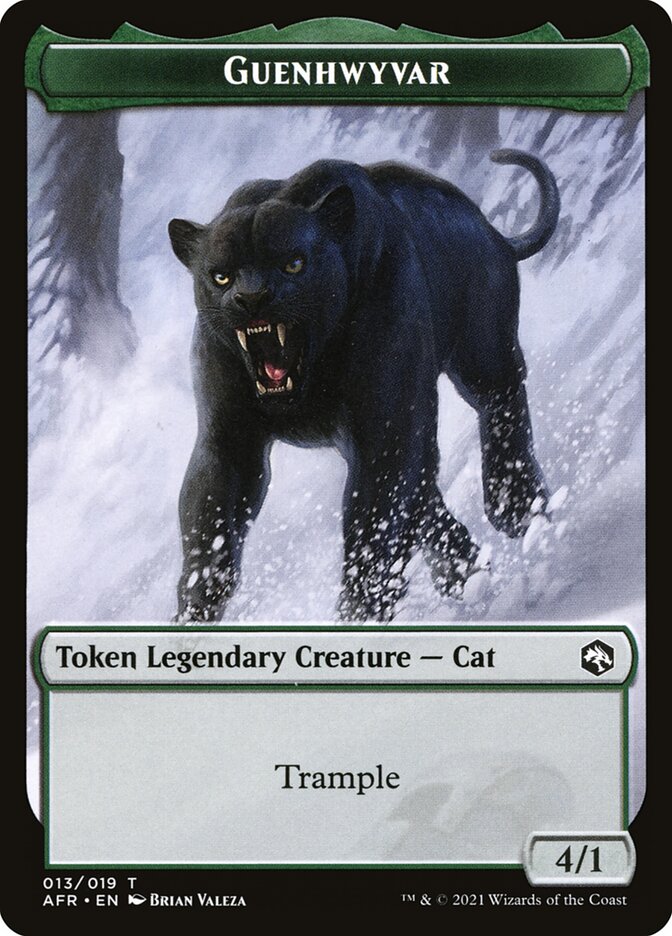 Wolf // Guenhwyvar Double-Sided Token [Dungeons & Dragons: Adventures in the Forgotten Realms Tokens] | Card Citadel