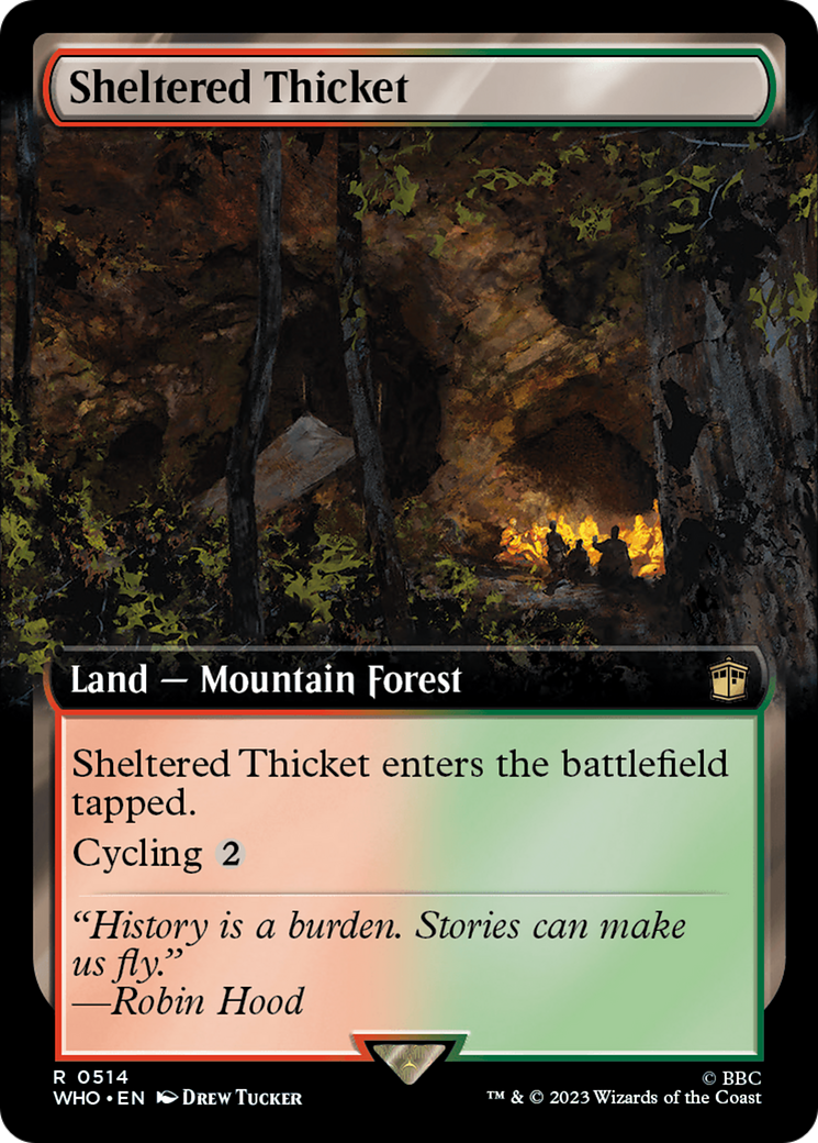 Sheltered Thicket (Extended Art) [Doctor Who] | Card Citadel