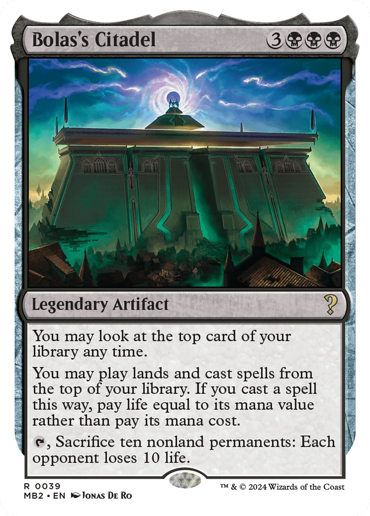 Bolas's Citadel (White Border) [Mystery Booster 2] | Card Citadel