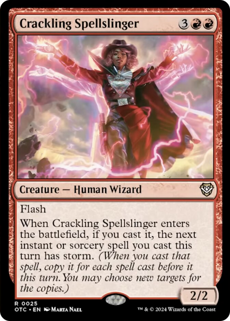 Crackling Spellslinger [Outlaws of Thunder Junction Commander] | Card Citadel