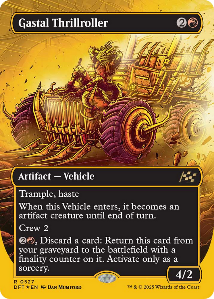 Gastal Thrillroller (Borderless) (First-Place Foil) [Aetherdrift] | Card Citadel