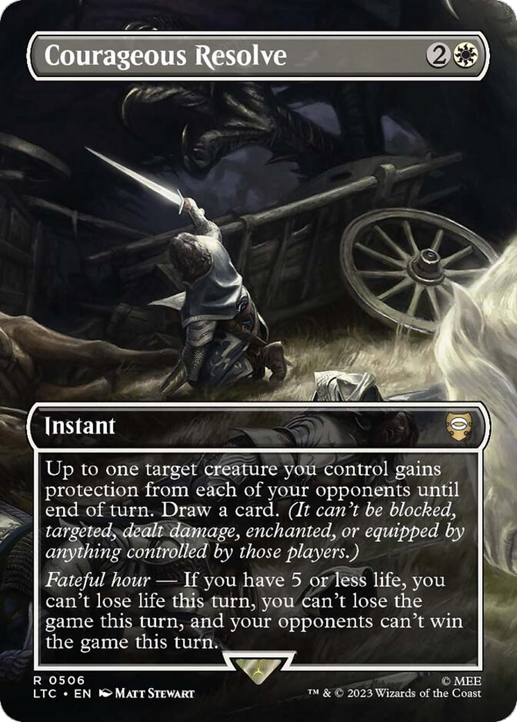 Courageous Resolve (Borderless) [The Lord of the Rings: Tales of Middle-Earth Commander] | Card Citadel