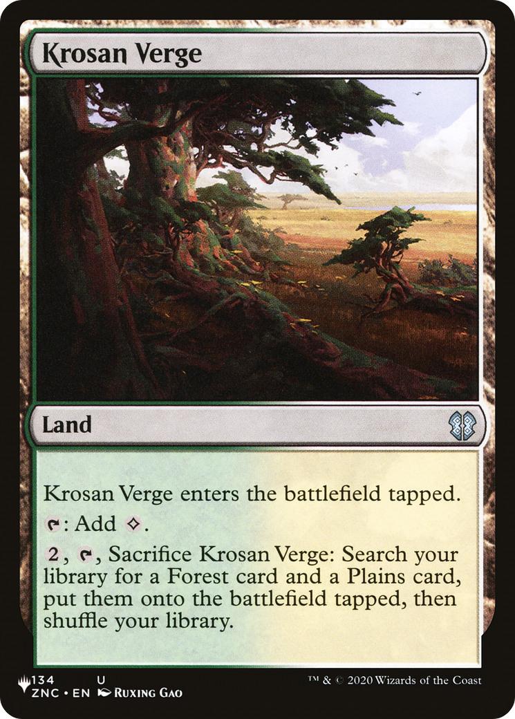 Krosan Verge (ZNC) [The List] | Card Citadel