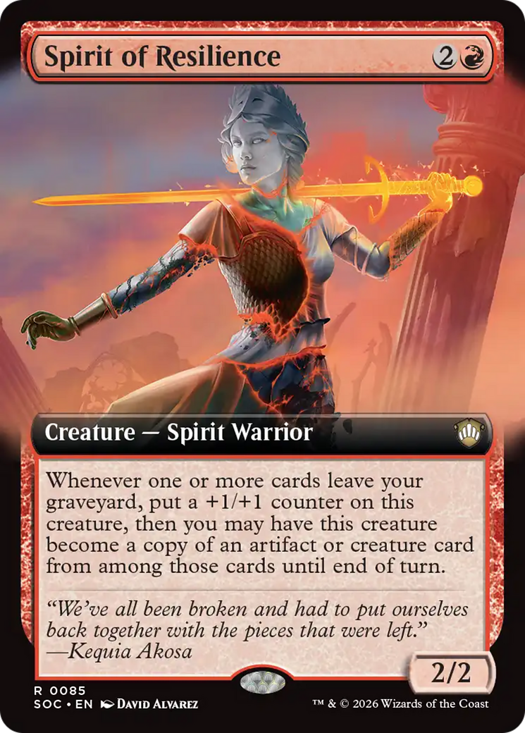 Spirit of Resilience (Extended Art) [Secrets of Strixhaven Commander] | Card Citadel