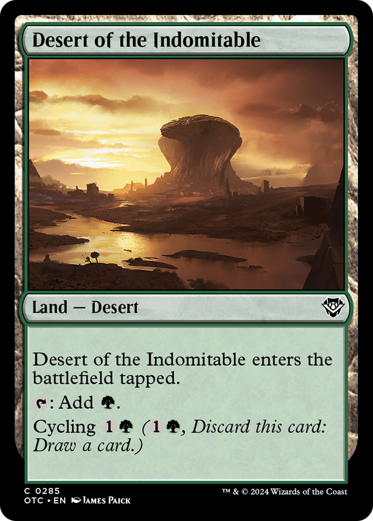 Desert of the Indomitable [Outlaws of Thunder Junction Commander] | Card Citadel