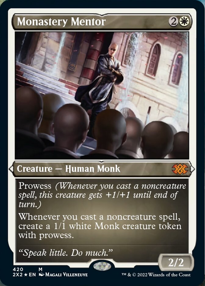 Monastery Mentor (Foil Etched) [Double Masters 2022] | Card Citadel