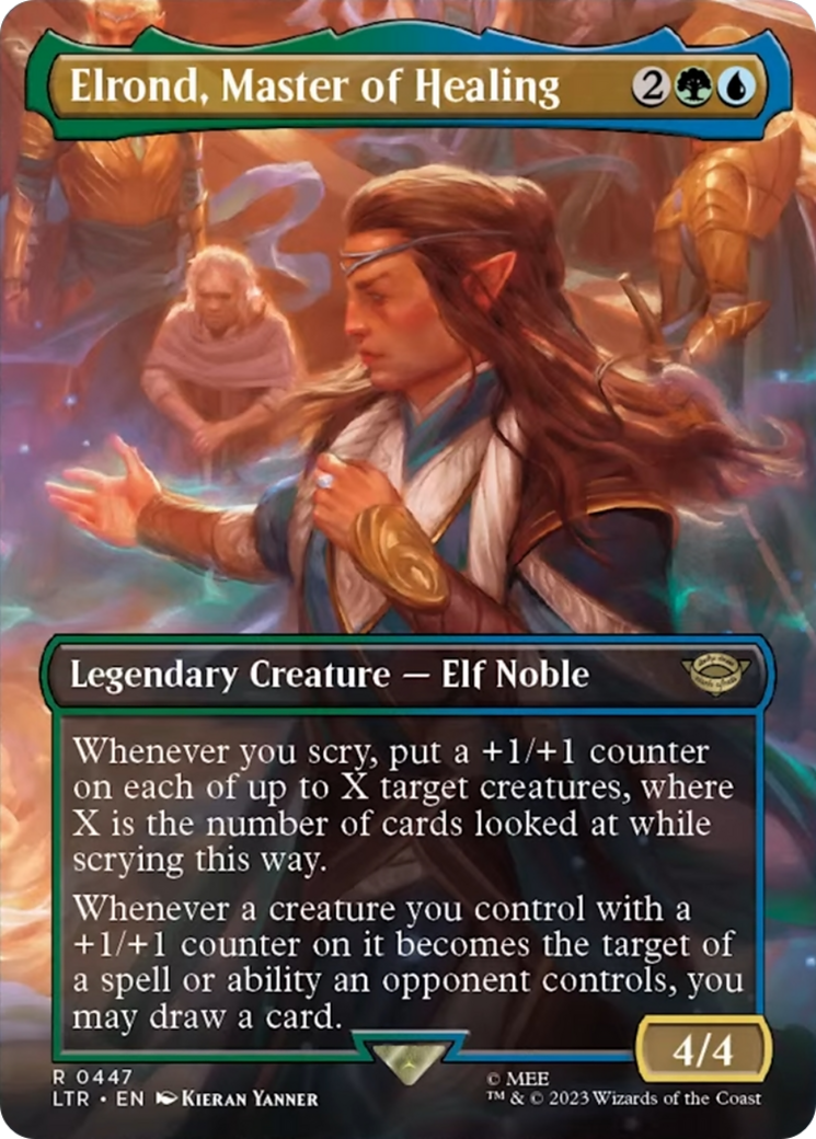 Elrond, Master of Healing (Borderless Alternate Art) [The Lord of the Rings: Tales of Middle-Earth] | Card Citadel