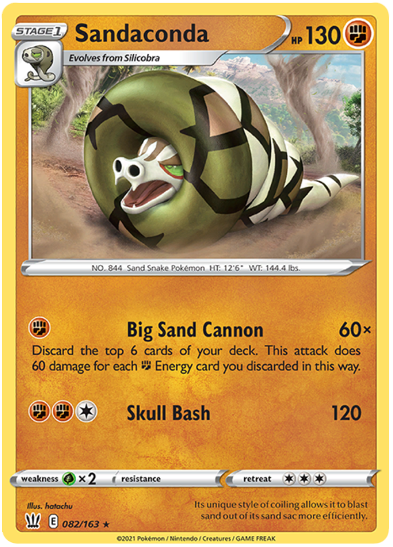 Sandaconda (082/163) [Sword & Shield: Battle Styles] | Card Citadel