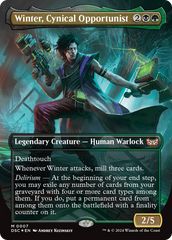 Winter, Cynical Opportunist (Borderless) [Duskmourn: House of Horror Commander] | Card Citadel