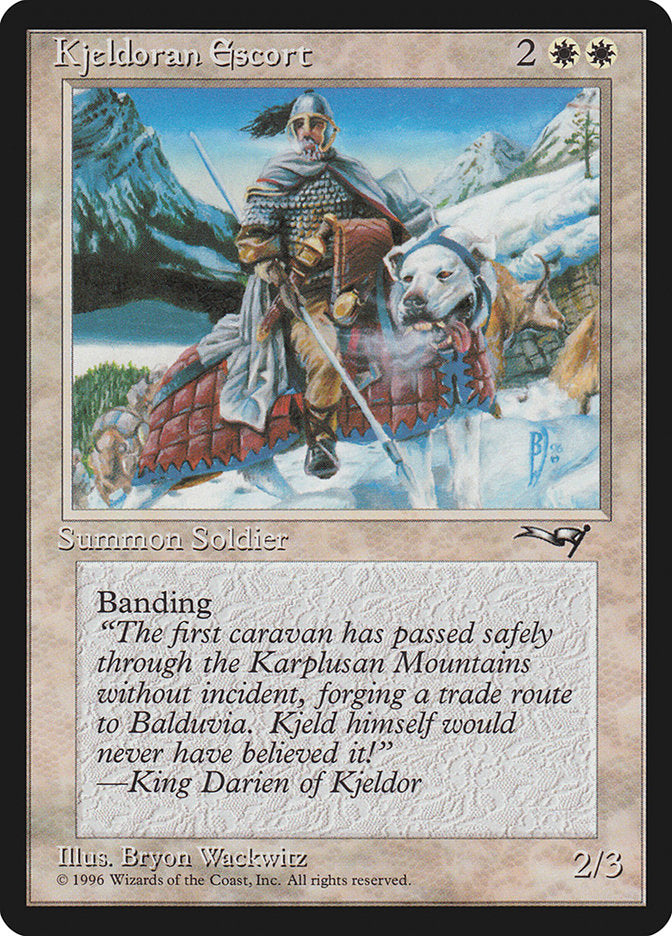 Kjeldoran Escort (Mountain Background) [Alliances] | Card Citadel
