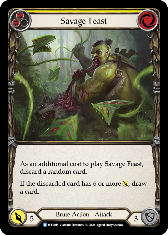 Savage Feast (Yellow) [U-WTR015] (Welcome to Rathe Unlimited)  Unlimited Normal | Card Citadel