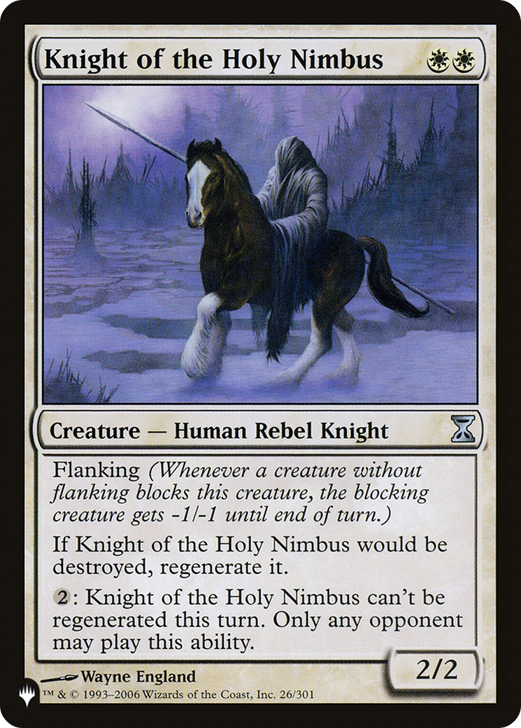 Knight of the Holy Nimbus [The List] | Card Citadel