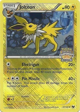 Jolteon (37/108) (Regional Championship) [League & Championship Cards] | Card Citadel