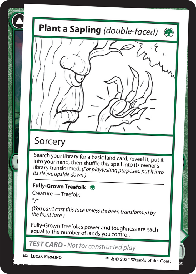 Plant a Sapling (double-faced) [Mystery Booster 2 Playtest Cards] | Card Citadel