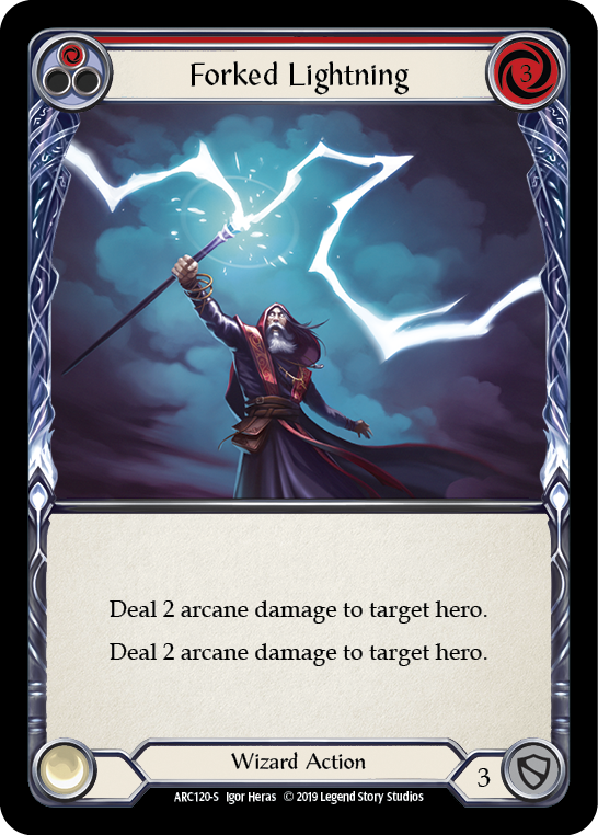 Forked Lightning [ARC120-S] (Arcane Rising)  1st Edition Rainbow Foil | Card Citadel