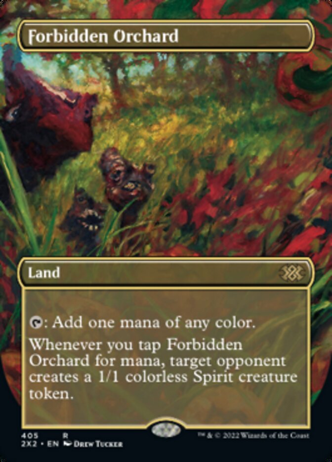 Forbidden Orchard (Borderless Alternate Art) [Double Masters 2022] | Card Citadel