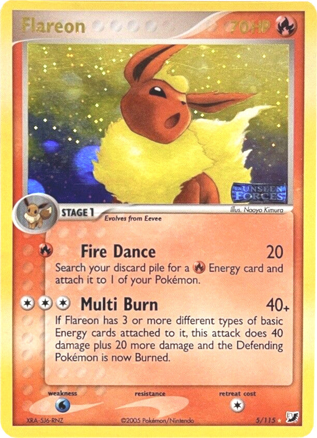 Flareon (5/115) (Stamped) [EX: Unseen Forces] | Card Citadel