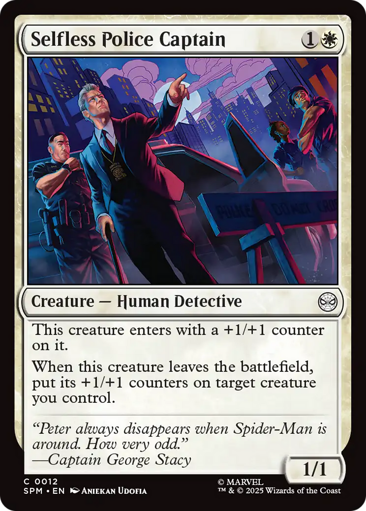 Selfless Police Captain [Marvel's Spider-Man] | Card Citadel