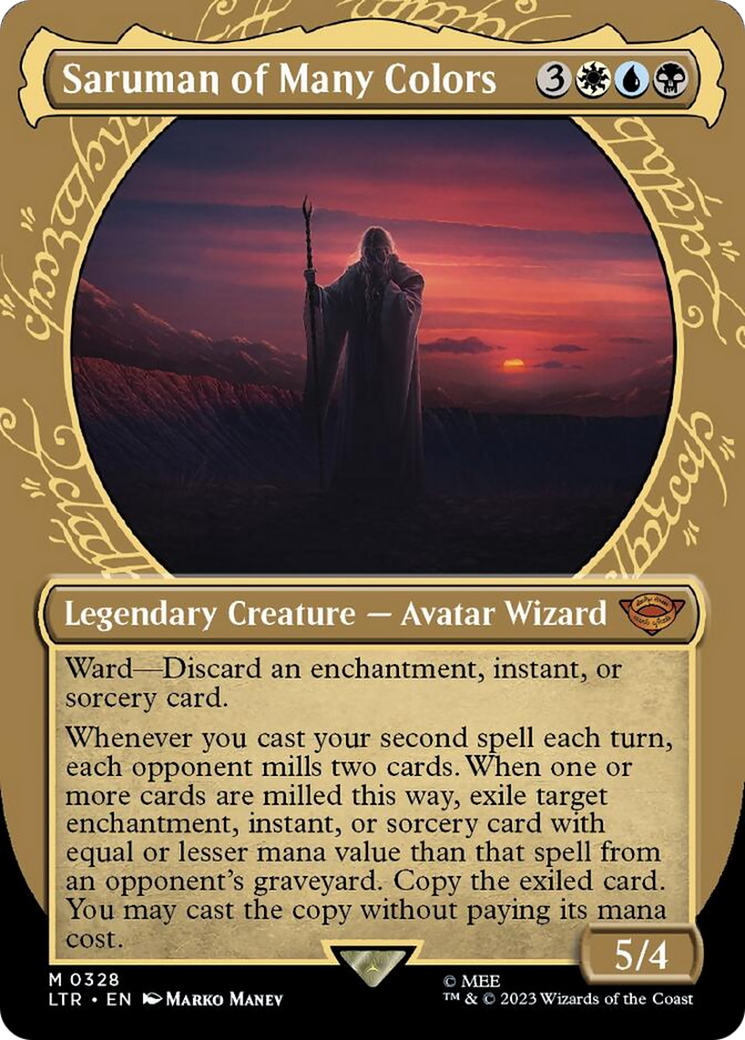 Saruman of Many Colors (Showcase Ring Frame) [The Lord of the Rings: Tales of Middle-Earth] | Card Citadel