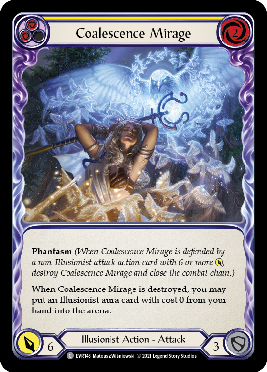 Coalescence Mirage (Yellow) [EVR145] (Everfest)  1st Edition Rainbow Foil | Card Citadel