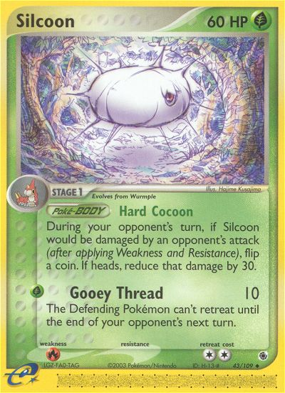 Silcoon (43/109) [EX: Ruby & Sapphire] | Card Citadel