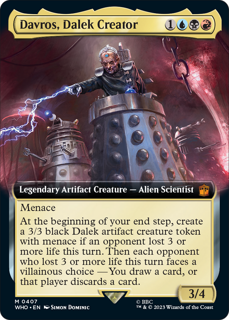 Davros, Dalek Creator (Extended Art) [Doctor Who] | Card Citadel