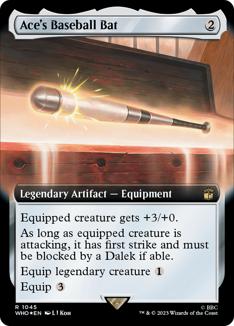 Ace's Baseball Bat (Extended Art) (Surge Foil) [Doctor Who] | Card Citadel