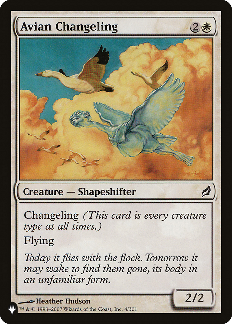 Avian Changeling [The List Reprints] | Card Citadel