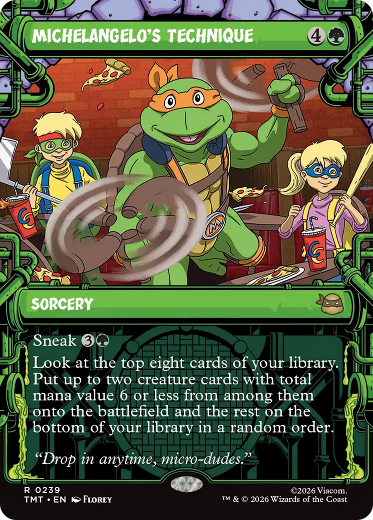 Michelangelo's Technique (Showcase) [Teenage Mutant Ninja Turtles] | Card Citadel