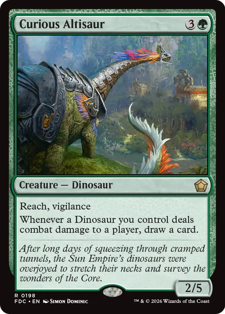Curious Altisaur [Foundations Commander] | Card Citadel