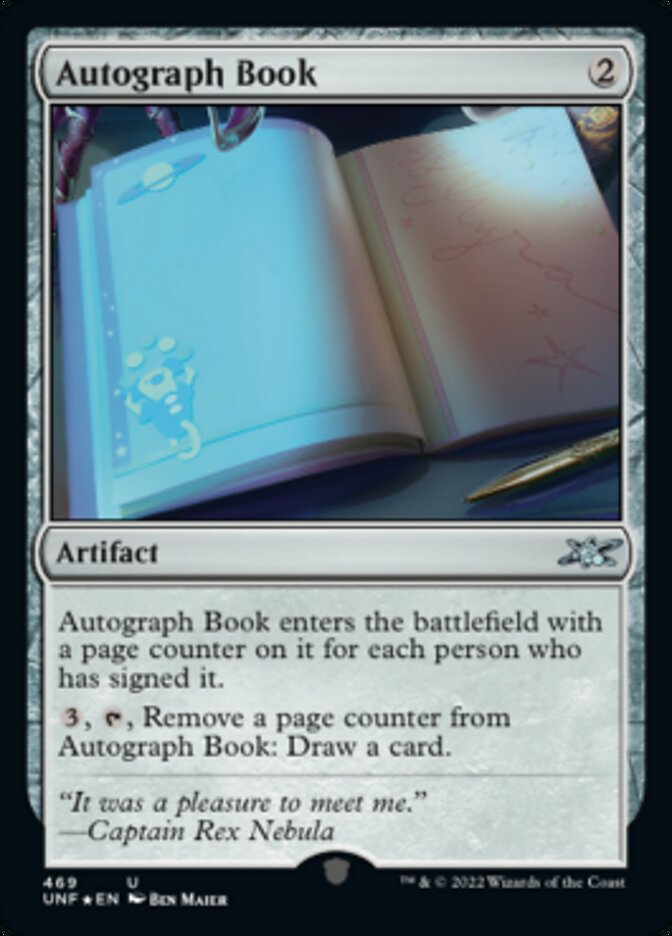 Autograph Book (Galaxy Foil) [Unfinity] | Card Citadel