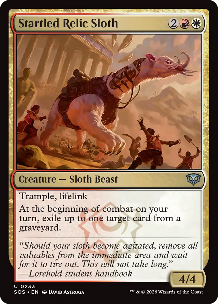 Startled Relic Sloth [Secrets of Strixhaven] | Card Citadel