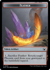 Feather // Servo Double-Sided Token [March of the Machine Commander Tokens] | Card Citadel