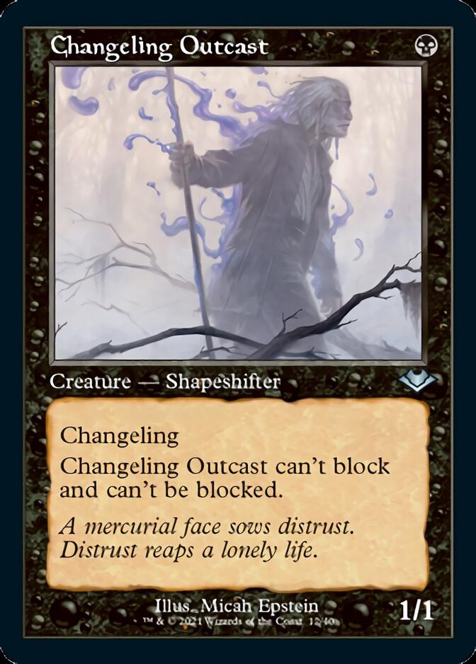 Changeling Outcast (Retro Foil Etched) [Modern Horizons] | Card Citadel