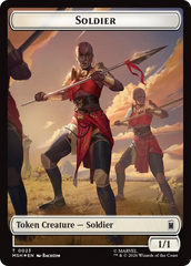 Copy // Soldier Double-Sided Token (Surge Foil) [Marvel Super Heroes Commander Tokens] | Card Citadel