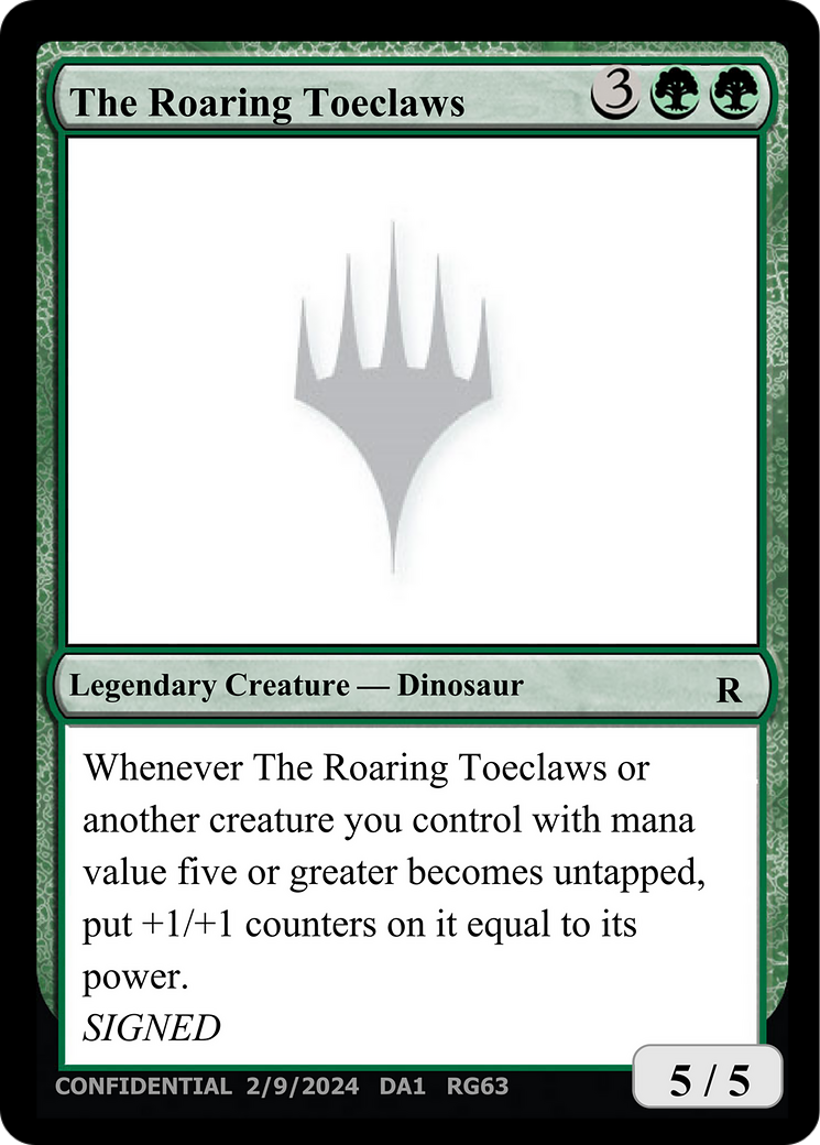 The Roaring Toeclaws [Unknown Event] | Card Citadel