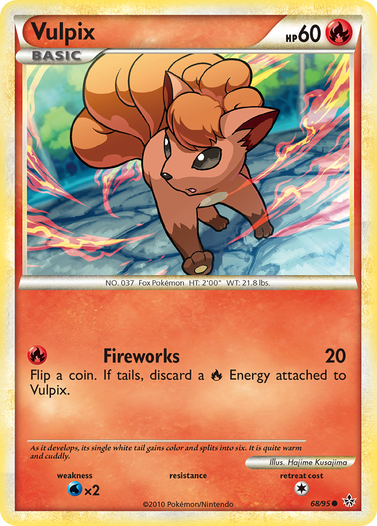 Vulpix (68/95) [HeartGold & SoulSilver: Unleashed] | Card Citadel