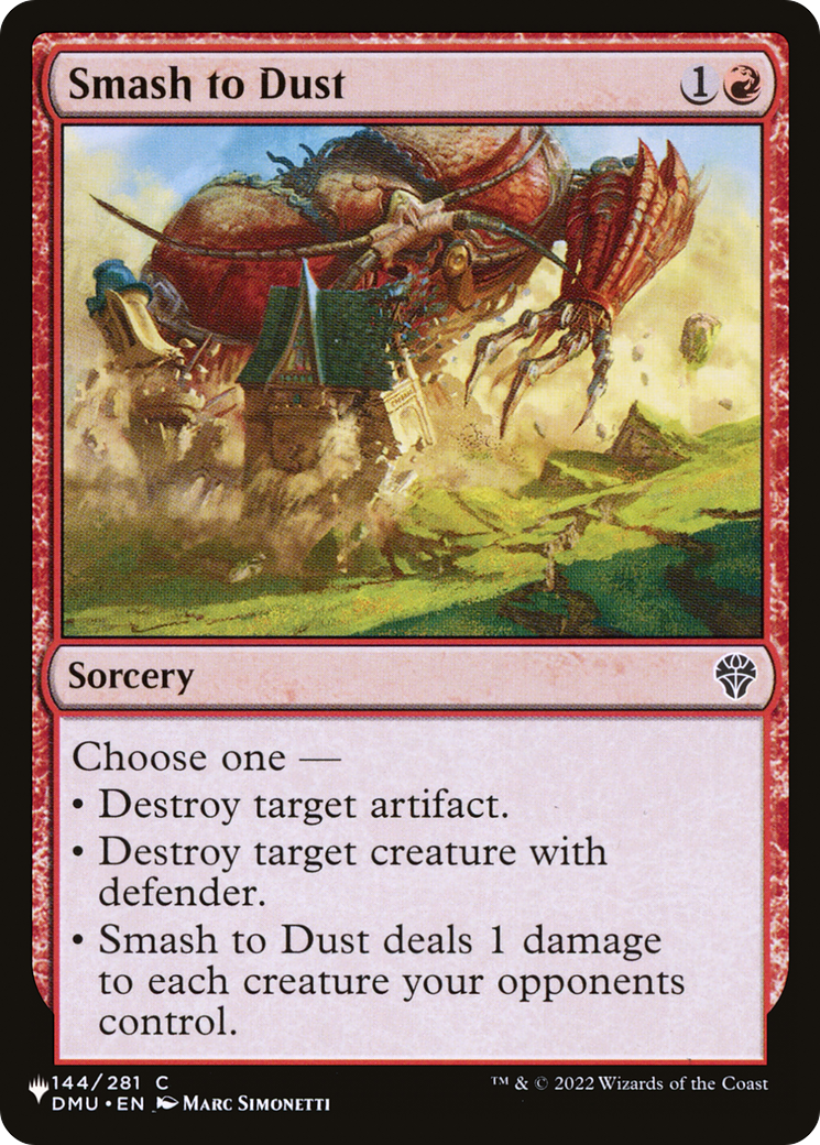 Smash to Dust [The List Reprints] | Card Citadel