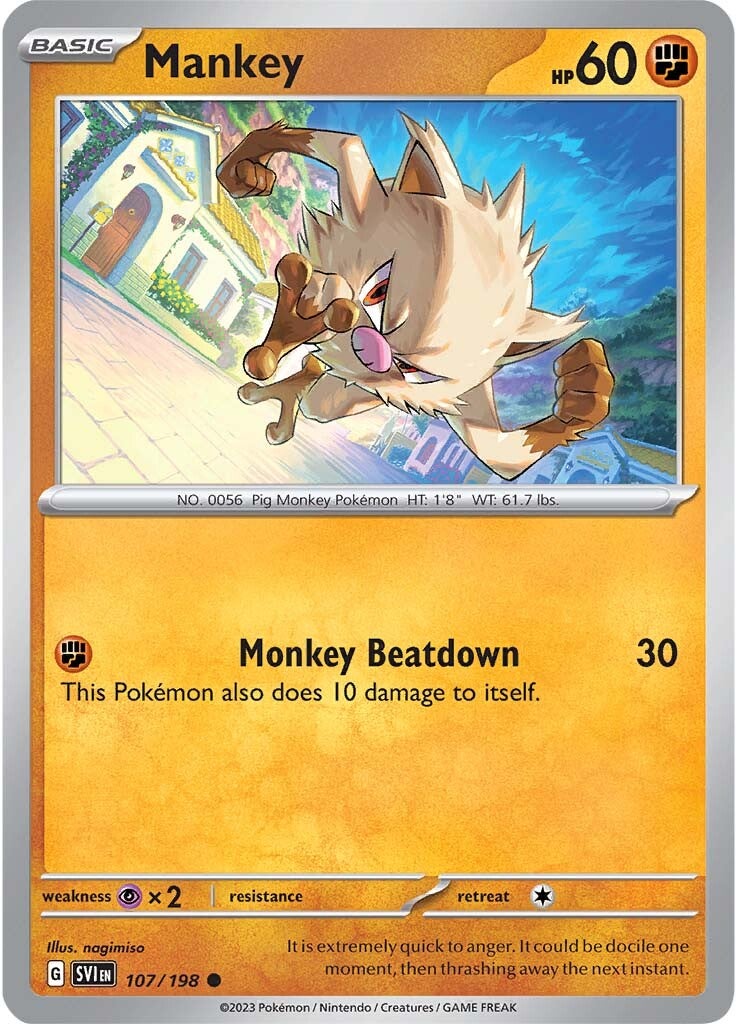 Mankey (107/198) [Scarlet & Violet: Base Set] | Card Citadel