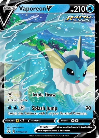 Vaporeon V (SWSH150) [Sword & Shield: Black Star Promos] | Card Citadel