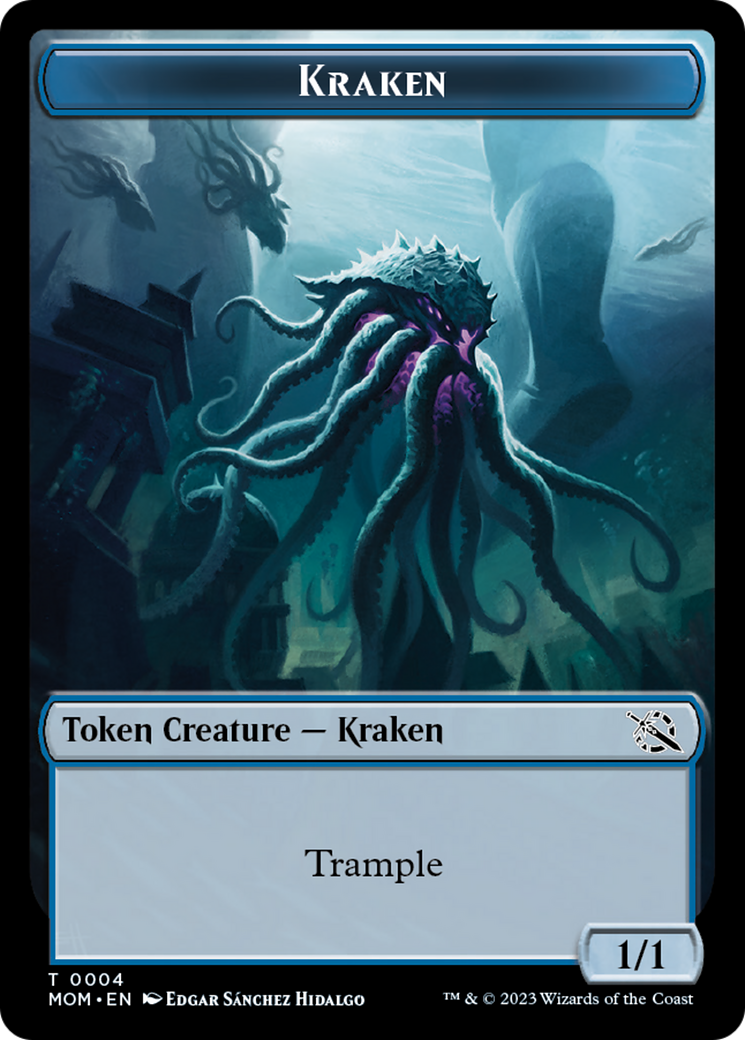 Monk // Kraken Double-Sided Token [March of the Machine Tokens] | Card Citadel