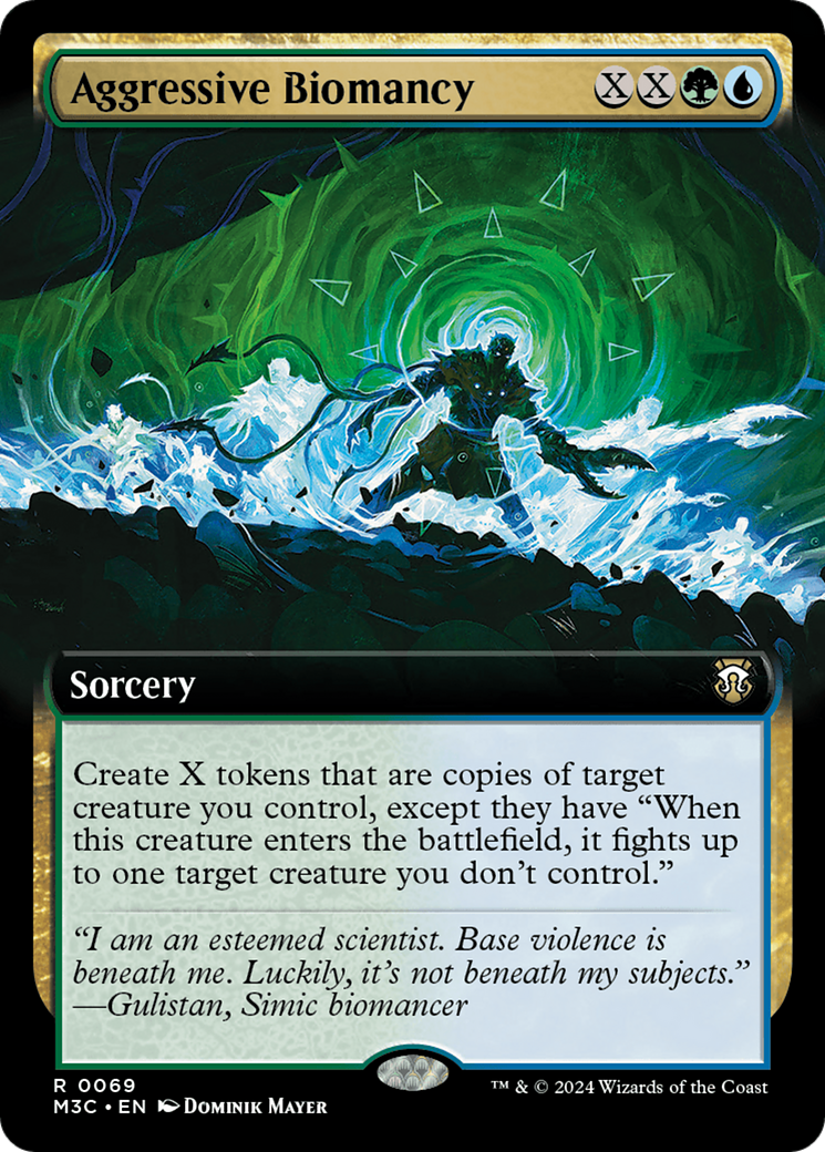 Aggressive Biomancy (Extended Art) (Ripple Foil) [Modern Horizons 3 Commander] | Card Citadel