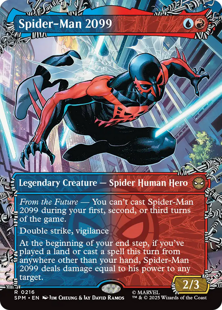 Spider-Man 2099 (0216) (Borderless) [Marvel's Spider-Man] | Card Citadel