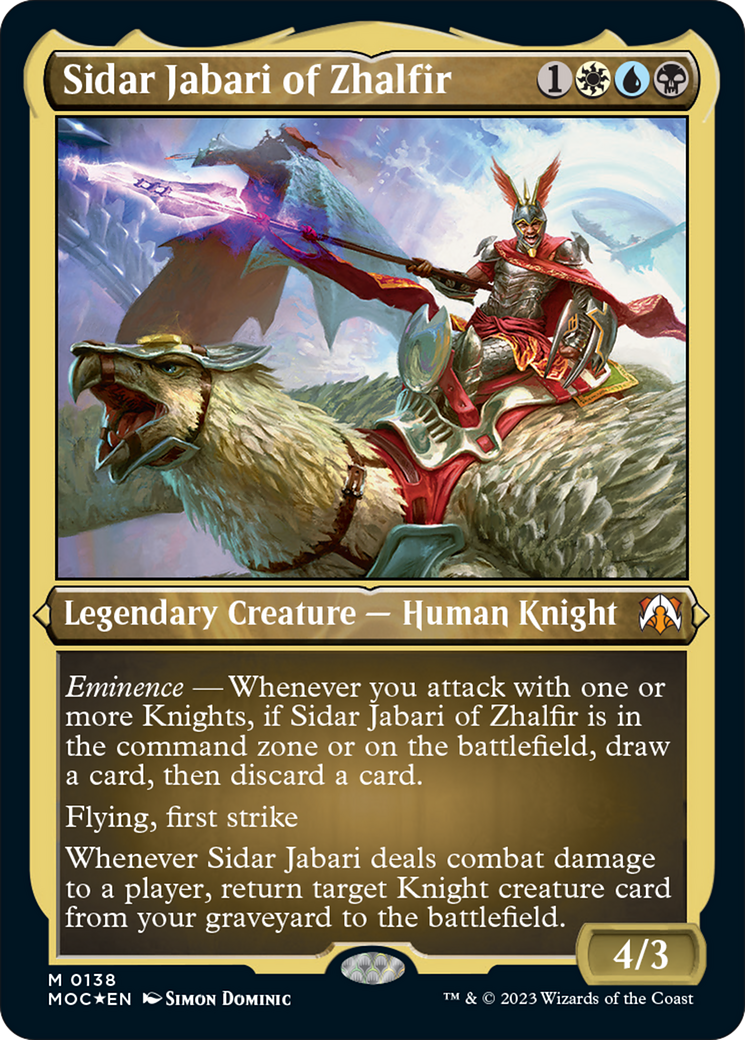 Sidar Jabari of Zhalfir (Display Commander) [March of the Machine Commander] | Card Citadel