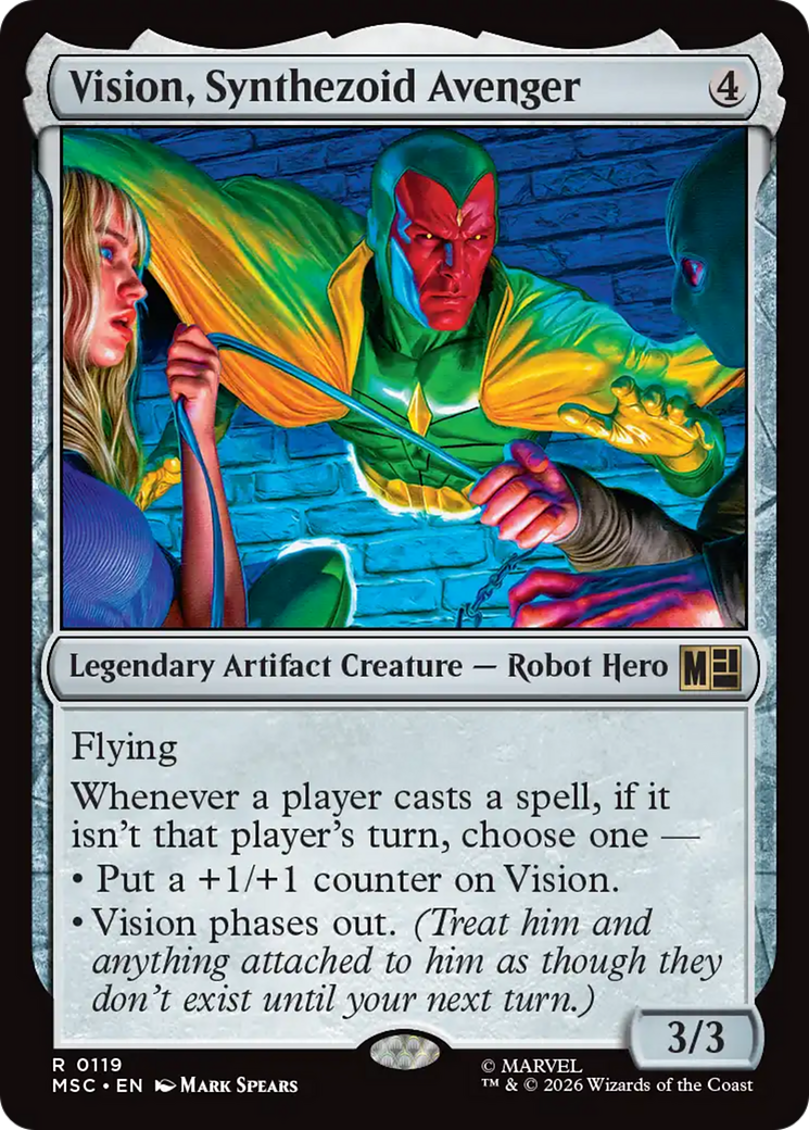 Vision, Synthezoid Avenger (Surge Foil) [Marvel Super Heroes Commander] | Card Citadel