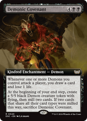 Demonic Covenant (Extended Art) [Duskmourn: House of Horror Commander] | Card Citadel