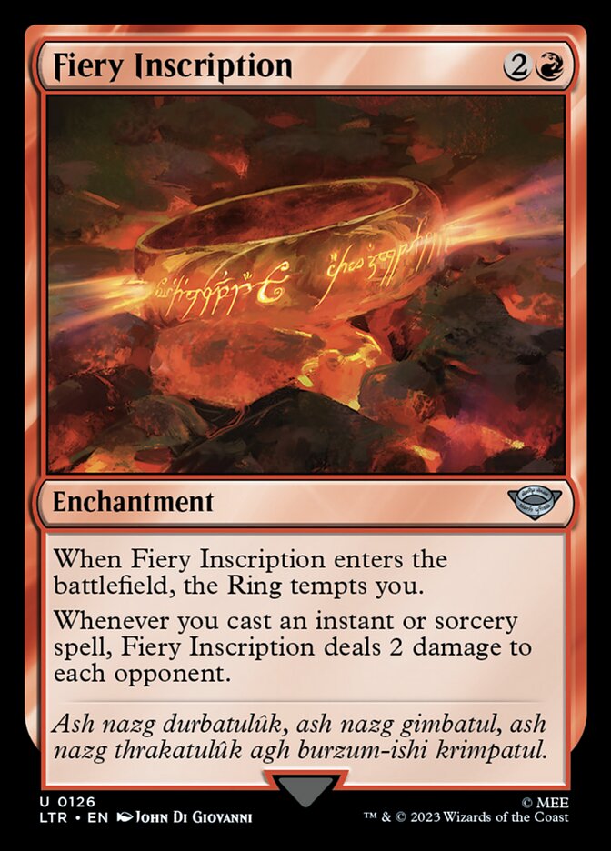 Fiery Inscription [The Lord of the Rings: Tales of Middle-Earth] | Card Citadel