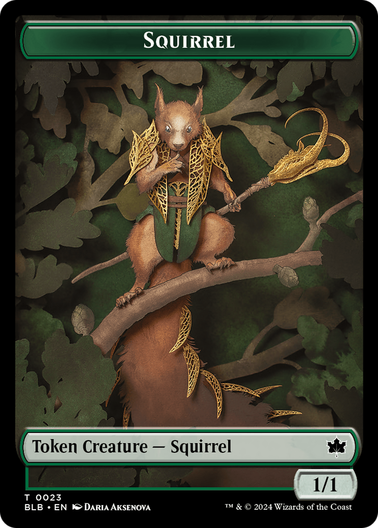 Squirrel // Starscape Cleric Double-Sided Token [Bloomburrow Tokens] | Card Citadel