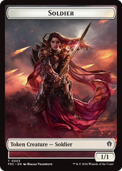 Soldier // Shark Double-Sided Token [Reality Fracture Commander Tokens] | Card Citadel